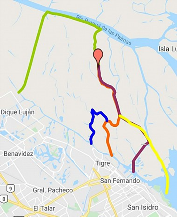 Mapa de recorridos