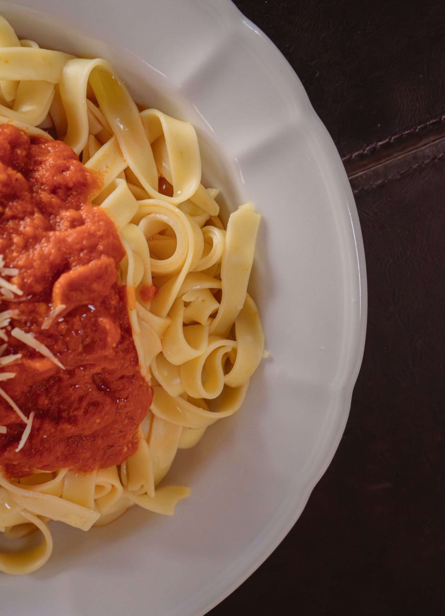 Fideos con salsa fileto o crema