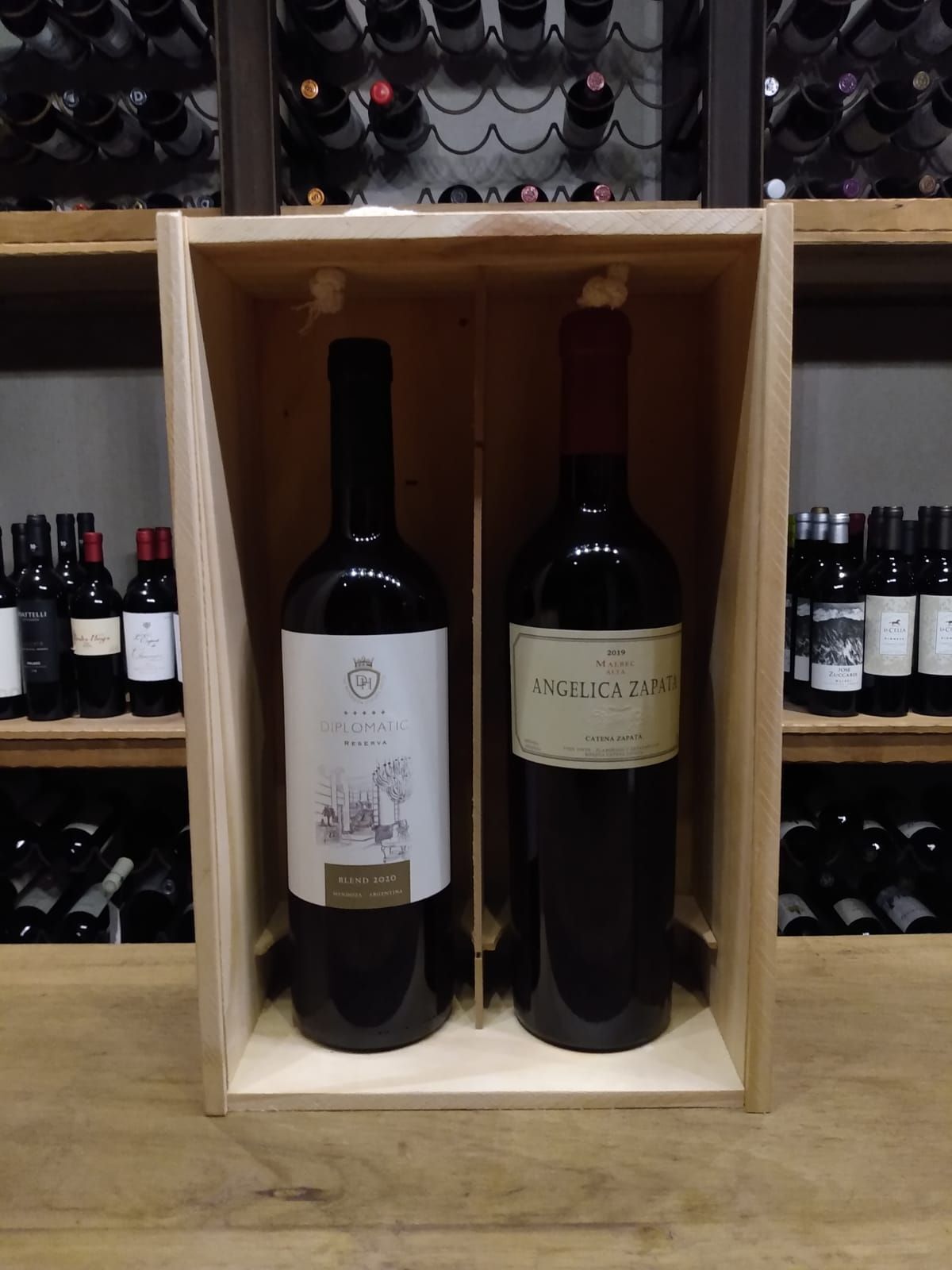 Wine Box 5 (2 bottles) + Wooden box